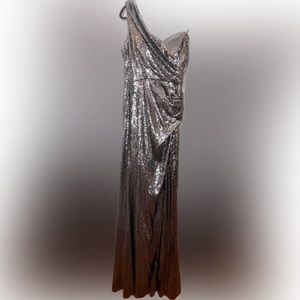 Gorgeous dark silver sequined gown
